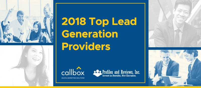 2018 Top Lead Generation Providers (Section Image)
