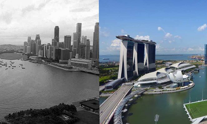 Marina Bay - then and now