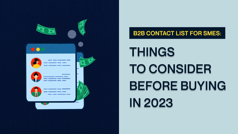 B2B contact list : Things to consider before buying