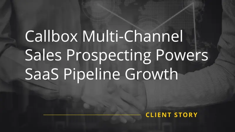 SaaS Pipeline Growth Multi-Channel Sales Prospecting