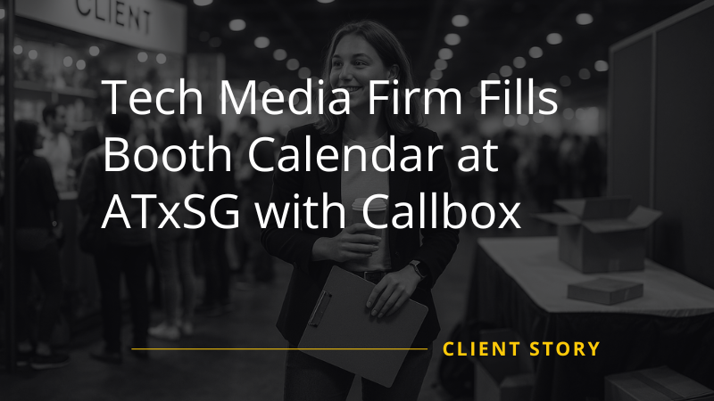 Booth Appointments for Tech Media Firm at ATxSG